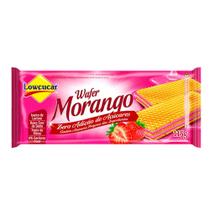 Biscoito Wafer Zero Açúcar Sabor Morango Lowçucar 115g Biscoito Wafer Zero Açúcar Sabor Morango Lowçucar 115g