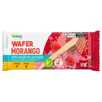 Biscoito Wafer Zero Açúcar, Vegano, Integral Vitao Morango 90g