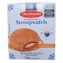 Biscoito Waffle C/ Receheio de Caramelo Importado 230 Gramas