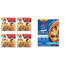 Biscoitos Atkins Soft Baked Bars de mirtilo, 15 g de proteína e gotas de chocolate