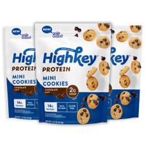 Biscoitos de proteína HighKey Chocolate Chip, pacote com 3, 67 g, lanche ceto