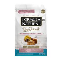 Biscoitos Fórmula Natural Dog Biscuits para Cães Sabor Batata Doce, Banana e Linhaça 250g