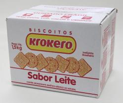 Biscoitos Krokero Coco Ou Leite 1,5kg - Escolha o sabor Biscoitos Krokero Coco Ou Leite 1,5kg - Escolha o sabor