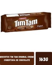 Biscoitos tim tam original creme cobertura de chocolate 163g Biscoitos tim tam original creme cobertura de chocolate 163g