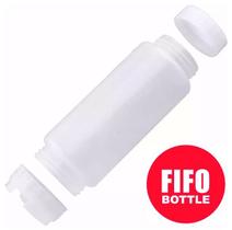 Bisnaga 355 ml (12 Oz) FIFO Bootle Canadá Original Bico NSF Com Válvula Removível AMARELA Para Molhos e Caldas de Consistência Média