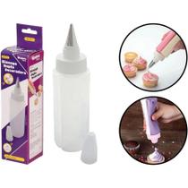 Bisnaga dupla decorada com 2 bicos de plástico inox para confeitaria bolos cupcake saco de confeitar Western caneta Bisnaga dupla decorada com 2 bicos de plástico inox para confeitaria bolos cupcake saco de confeitar Western caneta