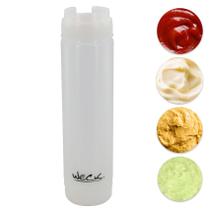 Bisnaga Invertida Profissional 470ml Para Molho Ketchup Maionese Restaurante Food Truck Lanchonete - Weck