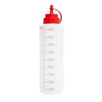 Bisnaga Plástica Graduada Grande 1L Multiuso Para Molhos Bisnaga Plástica Graduada Grande 1L Multiuso Para Molhos