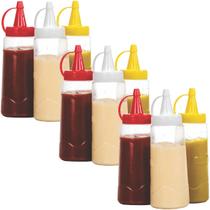 Bisnaga Plastica P/ketchup Mostarda E Maionese C/9 Unidades