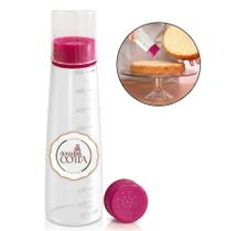 Bisnaga Regador para Bolo 500ml com Copo Medidor 70ml Plástico Resistente para Confeitaria