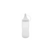 Bisnaga Transparente Tubo Bico Fino Plastico Molhos 240ml