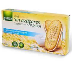 Bisoito Gullon Sem Açucar Sandwich Yogurt 220G