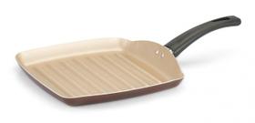 Bistequeira frisada Quadrada antiaderente 24cm Marrom Premium Panelux Bistequeira frisada Quadrada antiaderente 24cm Marrom Premium Panelux