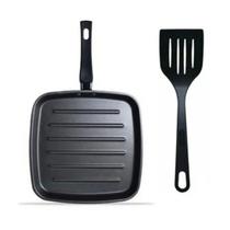 Bistequeira Grill 24,5cm Antiaderente Com Espátula Cereja Bistequeira Grill 24,5cm Antiaderente Com Espátula Cereja
