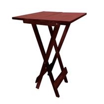 Bistro Alto Quadrado Madeira Dobravel 60X60 Imbuia - So Mesas So Cadeiras - Só Mesas S