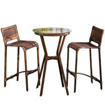 Bistrô e 2 Banquetas Tampo em Vidro Master