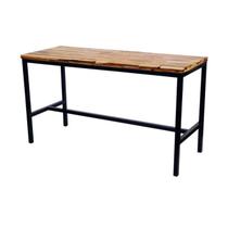 Bistrô Industrial Teca 1,60m Detalhe Em Madeira