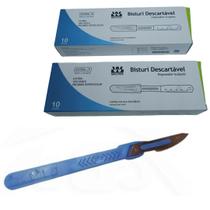Bisturi + Cabo Aço Cirúrgico Medico Hospitalar Medicinal N23 Inox - Wiltex Bisturi + Cabo Aço Cirúrgico Medico Hospitalar Medicinal N23 Inox - Wiltex
