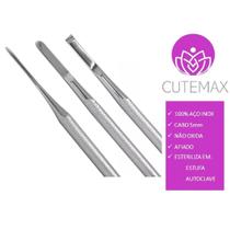 Bisturi Cutemax Podologia - Kit 3pcs - N206, N214 E Formão N254