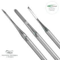 Bisturi para Podólogo - 3 Peças - Goiva N207, Nuclear Largo N214 e Cinzel Formão N254A Bisturi para Podólogo - 3 Peças - Goiva N207, Nuclear Largo N214 e Cinzel Formão N254A