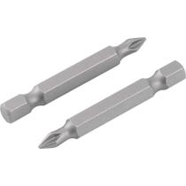 Bit Phillips No1 3-16 X 50mm Aço S2 Jateado Encaixe Sextavado 1-4 Cartela com 2 Unidades Vonder