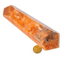 Biterminado Calcita Laranja Sextavado 16 a 17cm Tipo B Biterminado Calcita Laranja Sextavado 16 a 17cm Tipo B