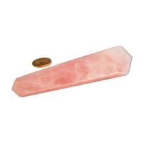 Biterminado Quartzo Rosa Pedra Natural 11 a 12cm Tipo A