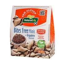 Bites free minis sabor brigadeiro funcional caixa natural life 70g