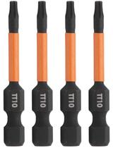 Bits de Segurança TORX T10 2 polegadas Aço S2 Kit com 4 Peças Railer