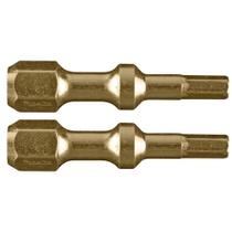 Bits de Torção Allen Hexagonal 2,5 30mm Makita Impact Gold B-42329 com 2 Bits