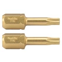 Bits de Torção Torx T15 25mm Makita Impact Gold B-28400 com 2 Bits