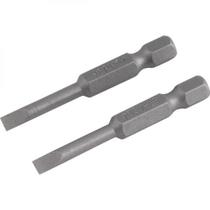 Bits fenda encaixe sextavado 1/4" x 50mm com 2 peças