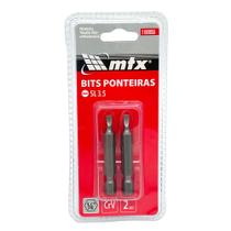 Bits fenda sl3,5, cromo vanadio, 50mm, 2pcs mtx