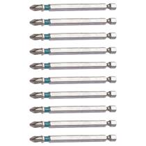 Bits Longo Phillips 1/4 POL 90 mm PH2 com 10 Peças GROSS