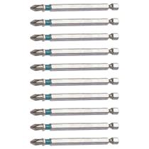 Bits Longo Phillips 1/4 POL 90 mm PH2 com 10 Peças GROSS