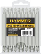 Bits para Parafusadeira Philips Dupla 110 mm. JB2000 com 10 peças Hammer Bits para Parafusadeira Philips Dupla 110 mm. JB2000 com 10 peças Hammer