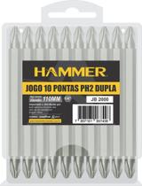 Bits para Parafusadeira Philips Dupla 110 mm. JB2000 com 10 peças Hammer
