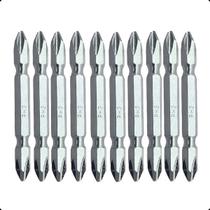 Bits Para Parafusadeira Pontas Ph2 65mm 10 Pçs Dupla Philips