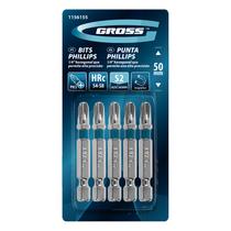 Bits phillips 1/4" comprimento 50 mm ph3 5pcs - gross
