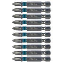 Bits Phillips 1/4 POL 50 mm PH2 com 10 Peças GROSS Bits Phillips 1/4 POL 50 mm PH2 com 10 Peças GROSS