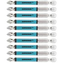 Bits Phillips 1/4 POL 70 mm PH2 com 10 Peças GROSS