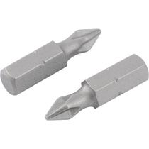 Bits Phillips com Encaixe de 1/4" e Ponta nº 2 de 1/4" x 25mm com 2 peças - 3539202025 - VONDER