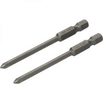 Bits phillips encaixe 1/4" n 1 x 75mm com 2 peças