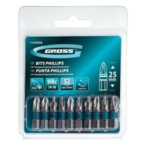 Bits Phillips Ph2 Gross 25mm 10pçs Aço S2 Haste 1/4 Polegada Bits Phillips Ph2 Gross 25mm 10pçs Aço S2 Haste 1/4 Polegada