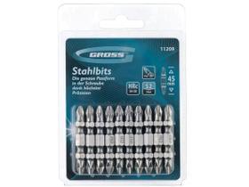 Bits Ponta Dupla Ph2 45mm Philips Magnético Antiderrapante aço cromo Gross 10 peças