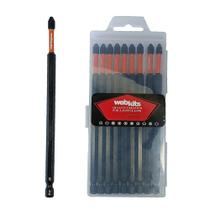 Bits Ponta Ponteira Phillips 150mm PH2 de Impacto Imantado 10 Peças Webkits
