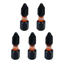 Bits Ponta Ponteira Phillips 25mm PH2 de Impacto Imantado 5 Peças Webkits