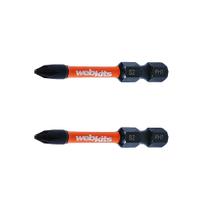 Bits Ponta Ponteira Phillips 50mm PH1 de Impacto Imantado 2 Peças Webkits Bits Ponta Ponteira Phillips 50mm PH1 de Impacto Imantado 2 Peças Webkits