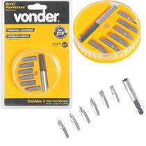 Bits/ponteira crv c/7pc enc 1/4 vonder