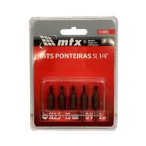 Bits Ponteira Fenda 1/4 Sl 3.5mm X 25mm Kit 5 Pçs - Mtx Bits Ponteira Fenda 1/4 Sl 3.5mm X 25mm Kit 5 Pçs - Mtx